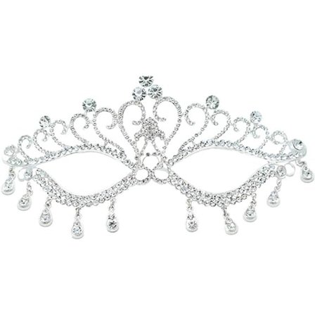 Masquerade Maske Rhinestone Masquerade Brud Krystall Rhinestone Masquerade Øye for Halloween Fest Masquerade Ball Fest Kostyme Maske