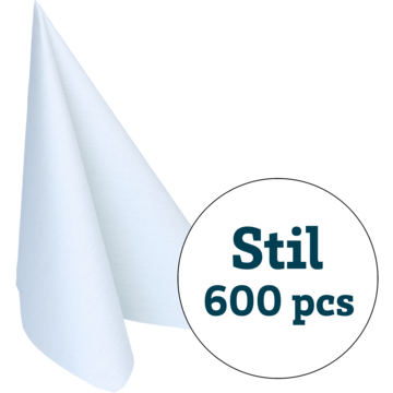 SERVIETT STIL POLARHVIT 40X40