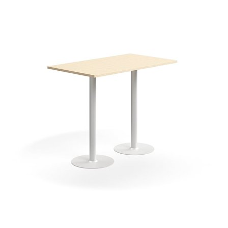 Bar table VERTICUS, 1400x800x1100 mm, birch/white