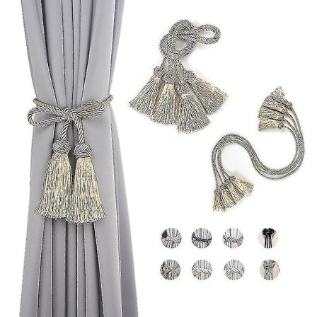1 stk Boho Chic Gardinholdere Dekorative Gardinholdere Med Dobbel Kvast