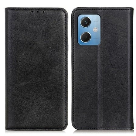 Äkta läder Xiaomi Redmi Note 12 fodral - Svart