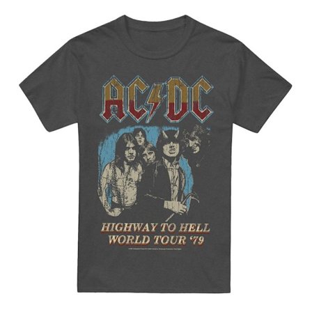 AC/DC Unisex Vuxen Highway World Tour 79 T-Shirt M Kolgrå