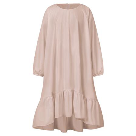 Tjej Hög Låg Fåll Klänning Crew Neck A Line Klänningar