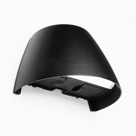 Plejd OUT-02-U-B Väggarmatur med dimmer och uttag Svart, Belysning