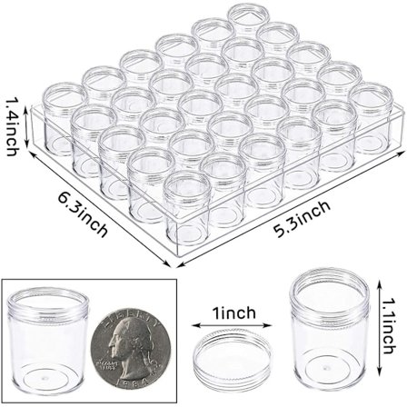 5d kirjailtu timanttisäilytyslaatikko, läpinäkyvä muovinen helmi