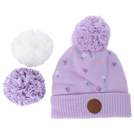 Cabaïa - Paars pom Beanie - Kids Dolce Vita Purple Pom @ Hatstore