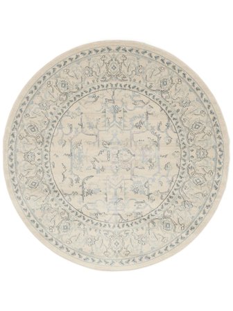 Ziegler Manhattan Ø 150 Petit Beige/Bleu Clair Floral Rond Tapis