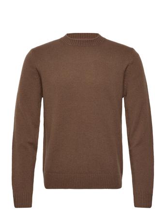 Sylli Crew Neck 132 Neulepaita Pyöreä Kaula-aukko Ruskea Samsøe Samsøe
