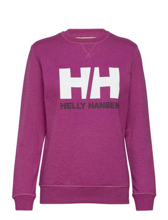W Hh Logo Crew Sweat Sweat-shirt Genser Lilla Helly Hansen