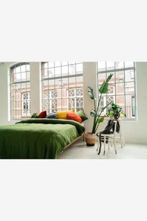 Kayori - Sengesæt - Nikko - 3 dele - Grøn - Sengesæt - 220X220 - Fra Homeroom