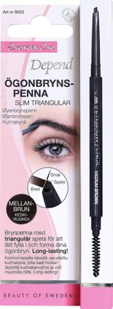 Depend Øjenbrynspen Slim Triangular Mellembrun, Makeup, Øjenbryn, Øjenbrynsblyanter