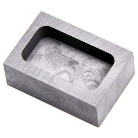 Grafit Støbeform, Høj Renhed Raffineret Grafit, Støbeform til Metaller Sølv Guld 45X24X10Mm 150G Guld