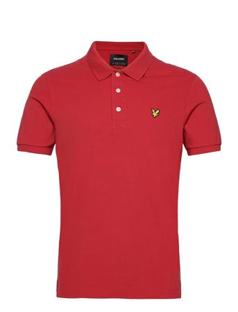 Slim Stretch Polo Shirt Polos Short-sleeved Punainen Lyle & Scott