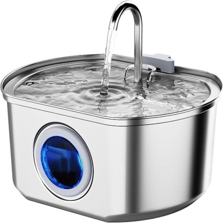 Kattefontæne, 3,2L Trådløs Automatisk Kæledyrsfontæne med Vandstandsvindue til Katte og Hunde med Bevægelsessensor, Batteridrevet – jarx-FF-