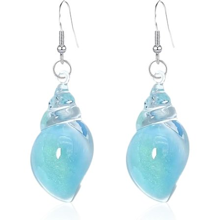 Boheme Hawaii Havskals øreringe Resin Havskal Drop Dingle Øreringe til Kvinder