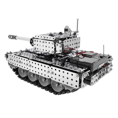 Metall Byggstenar Tank Rc Bil Brick Leksaker Fjärrkontroll