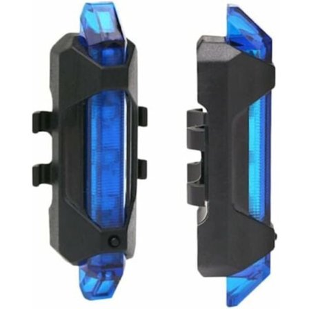 TS-Baklykt for sykkel, vanntett bakgrunnsbelysning for sykkel, LED-kombinasjoner, LED-baklampe for terrengsykkel, 2 stk (blå)