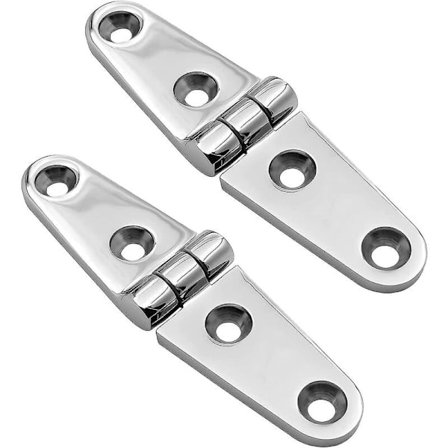 Kiillotettu ruostumattomasta teräksestä valmistettu merioven sarana, kaappis sarana 25mm x 100mm 2 kpl