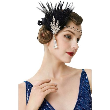 Sulka-panta 20-luvun Gatsby-sulka kruunuasusteet Gatsby Flapper -panta Vintage Classic Gold