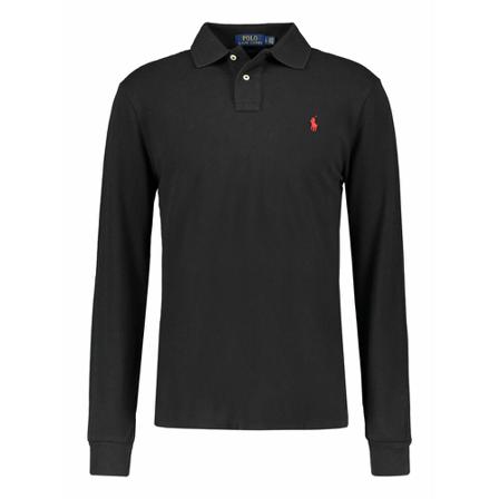 Polo Ralph Lauren, Men polo shirt long arm Zwart, Heren, Maat:L
