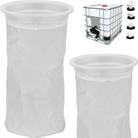 2 st IBC Nylon Lock Filter, IBC Filter, IBC Regnvattentank Lock, Tunnfilter (25cm)