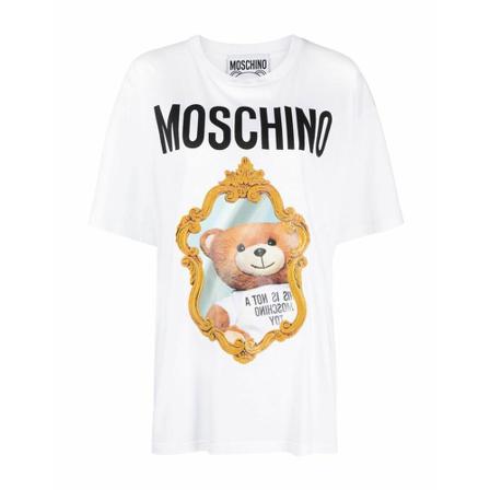 Moschino, T-Shirts Biały, Kobieta, Rozmiar: S