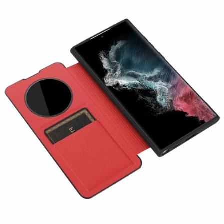 Effektfullt Smidigt Smart Fodral - Samsung Galaxy S23 Röd