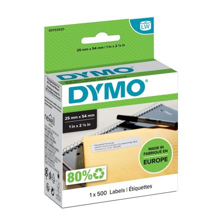 DYMO Etikett LW retur 25x54mm 500/fp - Lyreco - Kontorsmaskiner - Etikettskrivare och etiketter - Etiketter - Dymo