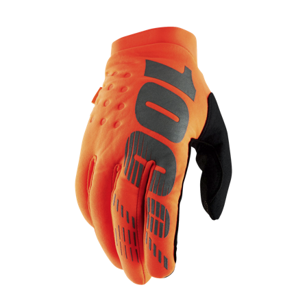 Crosshandschuhe 100% Brisker Kinder Schwarz/Orange Fluo L