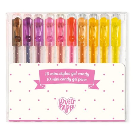 Mini Farveblyanter, Candy Coloured Gel Pens - Djeco