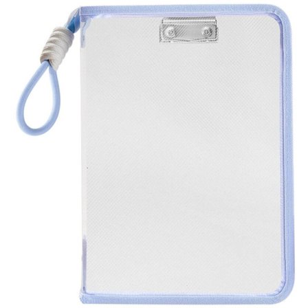 A4-størrelse dokumenttaske med clips og lynlås - transparent - vandtæt - støvtæt - 32,7*23*3 cm