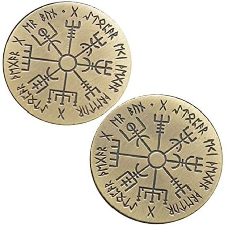 BirchRiver Wayfinder Mønt - Bronze - Vegvisir - Nordisk Kompas Samler - Wayfinder (2 dele)