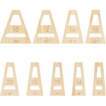 9 stk. Segmenterede Skål Kiler Mandel Hvid Trapezformet Segmenteret Skål Kile Værktøjssæt til Segmenteret Skål Fremstilling Jig Slæde Trædrejning 5mm 