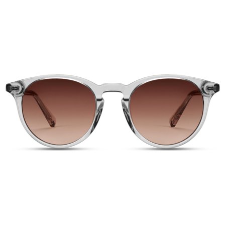 Lunettes de soleil New Depp rondes à monture marron imitation corne pour hommes - Lunettes de soleil Rétro - pour Hommes - Trendhim x MessyWeekend