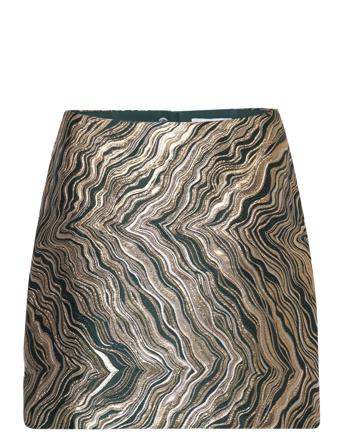 Msevelina Short Jaquard Skirt Kort Skjørt Grønn Minus*Betinget Tilbud