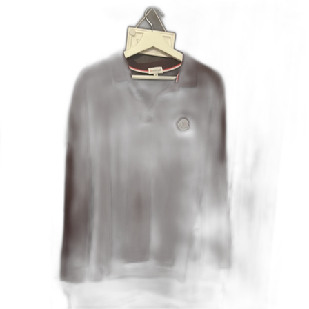 Vinröd långärmad pikétröja Moncler