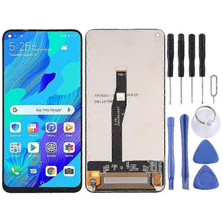 LCD-näyttö, yhteensopiva Huawei Nova 5T / YAL-L21 / TAL-L61 / YAL-L71 / YAL-L61D -mallien kanssa, sisältää kosketusnäytön (musta) Musta SZRH A-V-