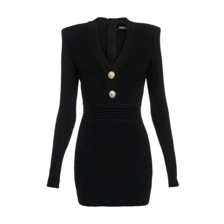 Balmain Short Kjole Sort, Dame