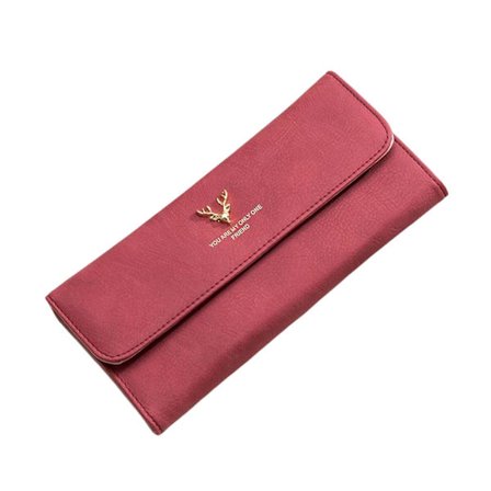 Swdvogan Ny Dam Plånbok Koreansk Mode Frosted Koppling Lång Hjort Dragkedja Hasp