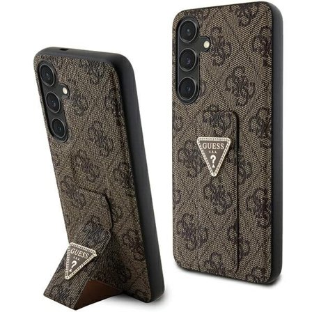 Guess GUHCS24SPGS4TDW S24 S921 brun/brun hardcase Grip Stand 4G Triangle Strass