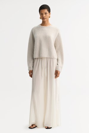 Soft Goat - Brushed crewneck - L - Chalk