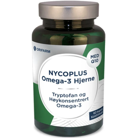Nycoplus Omega-3 Hjerne kapsler med omega-3, tryptofan og Q10 60 stk