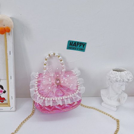 Minikedja Crossbody-väska Barnhandväska ROSE RED