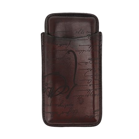 Bærbar elegant sigaretui i lær, myk å ta på, pustende reisegave