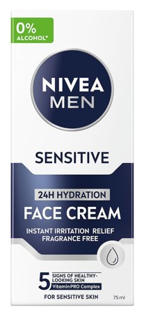 NIVEA Men Sensitive Moisture Cream 75 ml, Mænd, Ansigtspleje, Uren Hud