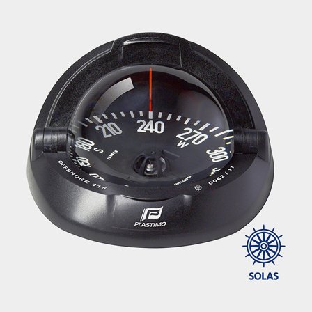 Kompass Plastimo Offshore 115 svart svart platt ros