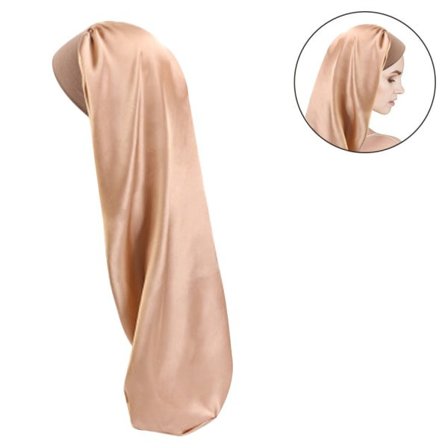 Satin Bonnet Cap Ekstra Stor Silkehatt med Gull