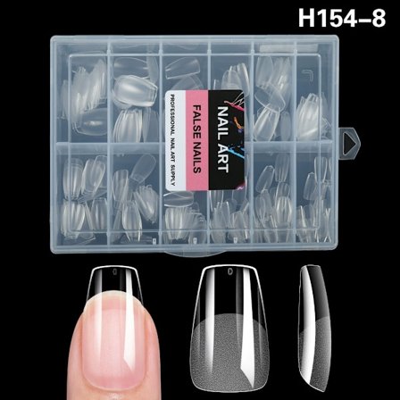 DIY Lyhyet Ballerina Läpinäkyvät Matta Tekokynnet 216 kpl - Salonkilaatua