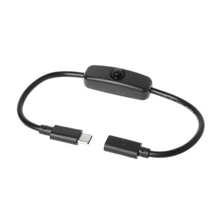 Usb Type C med på/av-bryter strømknapp 27cm ladekabel