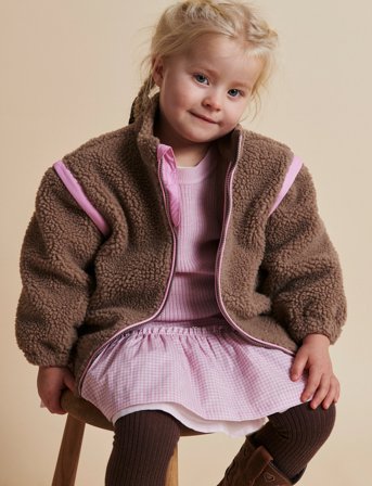 Copenhagen Colors Teddy Jacket W. Removable Sleeves - Brown - 104